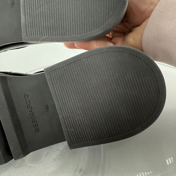 Bernardo Studio Womens Caleb Penny Loafers Block Heel Black Leather Size 11 - Picture 14 of 16